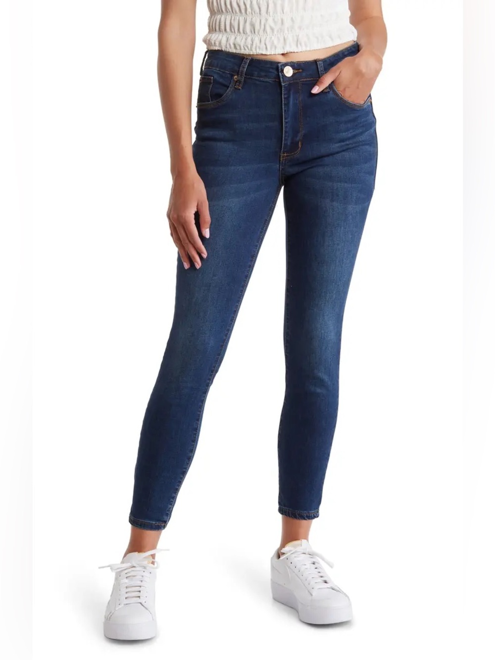 Joe's Jeans Dark Indigo Ellie Ankle Crop Straight Skinny, Sz W29